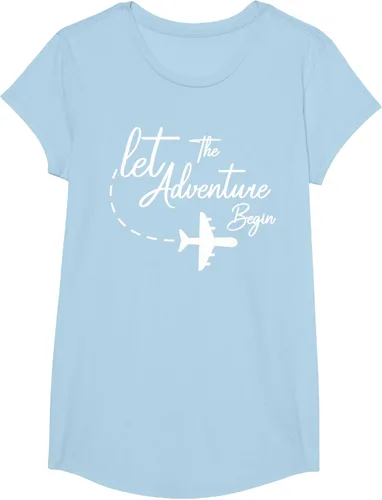 Vista 15 de Let The Adventure Begin - Camiseta inspiradora en modo de viaje en avión, Negro, S