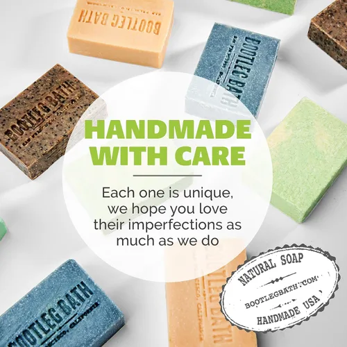 Vista 6 de Jabón exfoliante natural suave en barra, mezcla de cítricos con sal marina, fabricado en Estados Unidos para hombres y mujeres, respetuoso