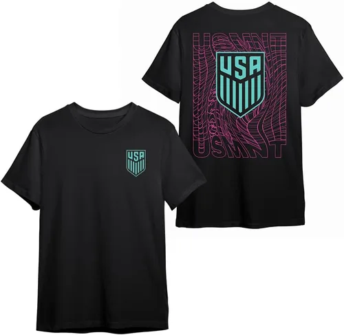 Vista 14 de Icon Sports Camiseta de algodón con licencia oficial de la Federación de Fútbol de Estados Unidos, unisex