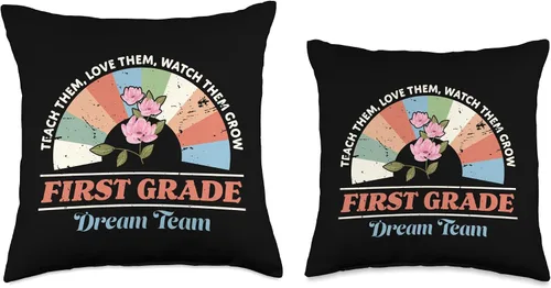 Vista 3 de Teach Them Love Them Watch Them Grow, Dream First-Grade Team Throw Pillow
