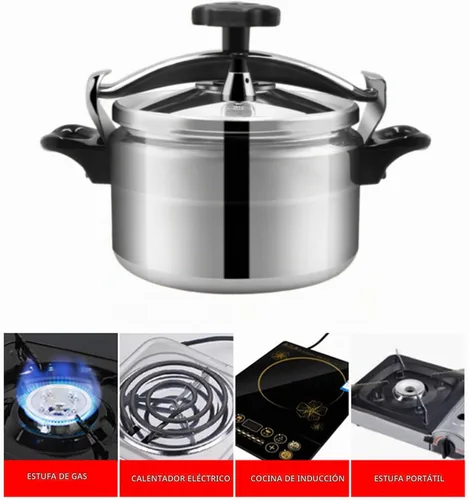 Vista 5 de Olla a presión, fácil de abrir, cerrar, recipiente a presión duradero, a prueba de explosiones, seguro multiusos para el hogar (3L)