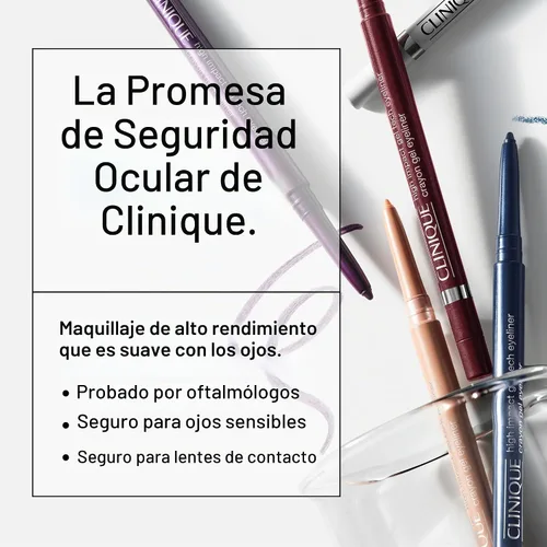 Vista 8 de Clinique High Impact Gel Tech Eyeliner Waterproof, Smudge Resistant + Safe For Sensitive Eyes AB Miel Negra