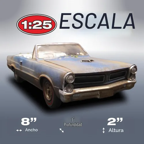 Vista 4 de AMT 1965 Pontiac GTO 2T 1/25ª Escala Kit de Modelo, Blanco (AMT1191M)
