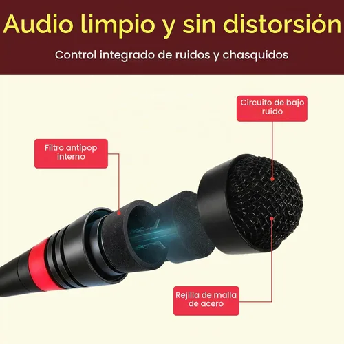 Vista 6 de Sistema de micrófono con cable de cuello de cisne de escritorio - Micrófono condensador de voz con cable montado en mesa con filtro pop - Cable