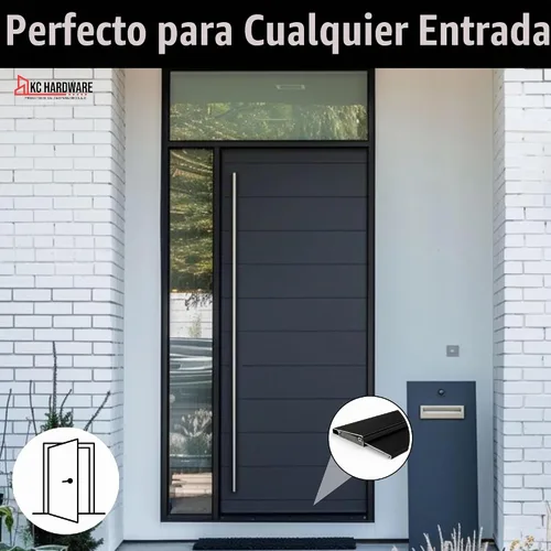 Vista 5 de KC Hardware - Umbral de puerta exterior de 5 5/16 pulgadas, para exteriores, resistente, ajustable, de aluminio, resistente a la intemperie, fácil