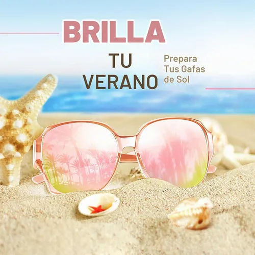 Vista 9 de URUMQI Lentes de sol de gran tamaño que se ajustan sobre gafas para mujer, persianas cuadradas polarizadas con protección UV400, lentes de sol