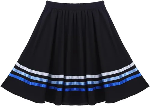 Vista 4 de Disfraz de ballet plisado vintage para niñas y niñas, falda de personaje de baile de círculo completo