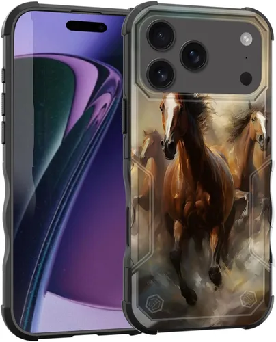 Vista 32 de Funda para iPhone Air, [doble capa] [protección contra caídas de grado militar de 10 pies] Funda resistente a prueba de golpes para iPhone Air