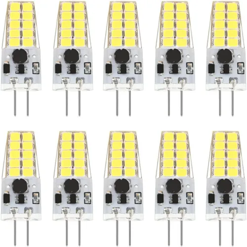 Vista 9 de Bombilla LED G4 regulable de 12 V, 24 V, tipo JC, equivalente a halógeno T3 G4 de 20 a 30 W, 2700 K blanco cálido, base G4 de dos pines, 300 lm