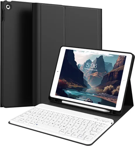 Vista 12 de kenke Funda para iPad de 9ª/8ª/7ª generación con teclado de 10.2 pulgadas Gris