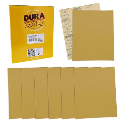 Vista 13 de Dura-Gold Hojas de papel de lija doradas de 9 x 11 pulgadas, grano 400