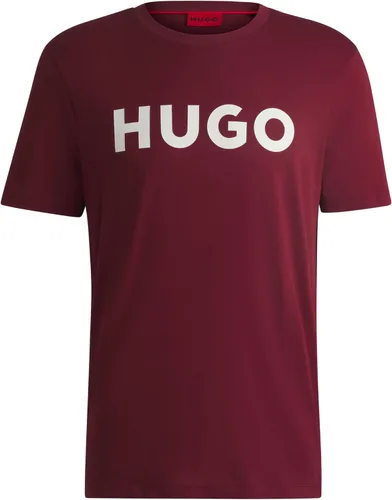 Vista 57 de Hugo Men's Print Logo Short Sleeve T-Shirt Blanco