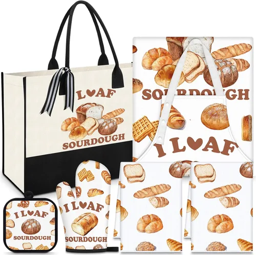 Vista 10 de Juego de 6 Piezas de Regalos de Repostería Navideña, Divertidos Regalos de Panadero para Mujeres, Regalos de Cumpleaños para Mamá, Hermana, Esposa