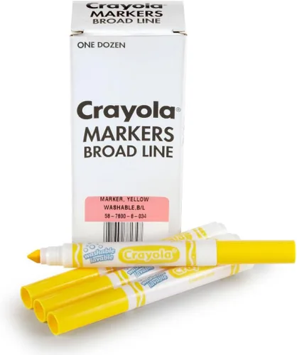 Vista 9 de 12 marcadores de punta gruesa lavables Crayola, Negro