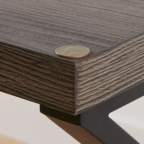 Vista 4 de HSH Escritorio para oficina en casa, escritorio industrial de metal y madera para computadora para PC, portátil, trabajo, escritura, estudio