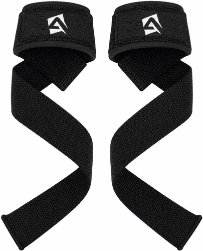 Vista 11 de AQF Weight Lifting Straps, Padded Cotton Gym Wrist Straps for Deadlifts