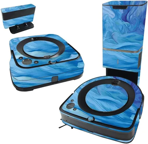 Vista 8 de MightySkins Skin compatible con iRobot Roomba s9+ Vacuum & Braava Jet m6 Bundle – Storm Cloud, funda de vinilo duradera y única Fácil de aplicar