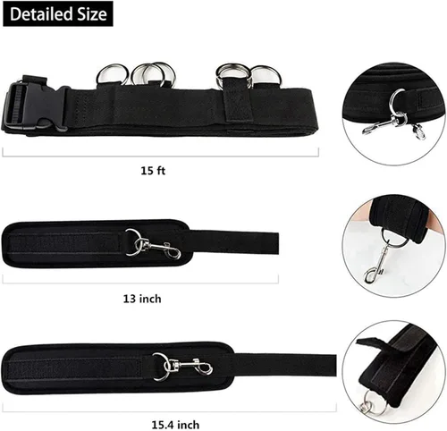 Vista 4 de Kit de cama para parejas, correas de cama para adultos, colchón, lazos sexuales para tobillos y muñecas, cuerdas de sujeción de cama King y cordones