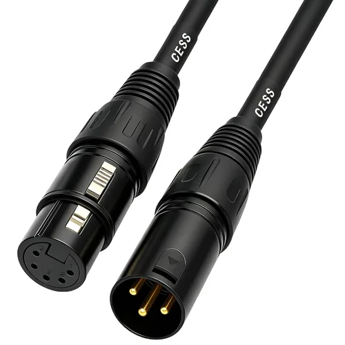Vista 2 de CNCESS Adaptador XLR macho de 3 pines a XLR hembra de 5 pines, 6 pulgadas