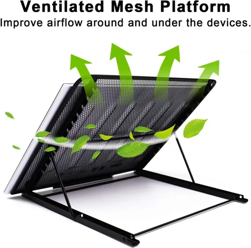 Vista 4 de Fayet Soporte de almohadilla de luz ajustable de versión grande, 12 puntos angulares para artistas XP-Pen, compatible con cuadernos de 10 a 17