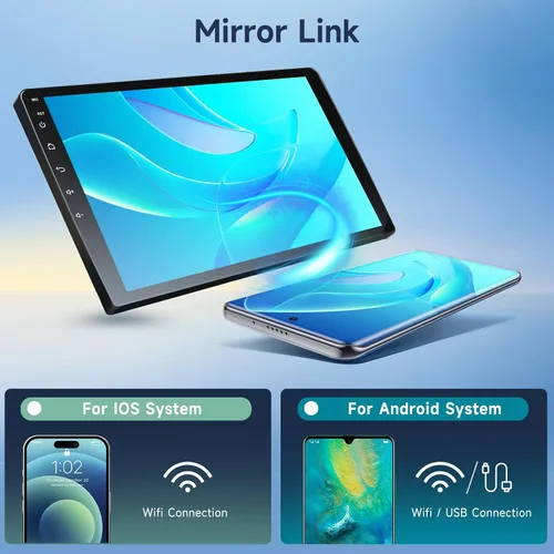 Vista 9 de Radio de coche Android de 10.1 pulgadas con Bluetooth, enlace de espejo, radio Hodozzy de doble DIN con pantalla táctil para automóvil