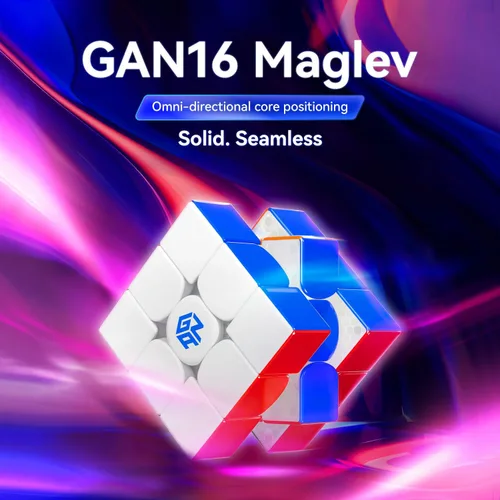 Vista 2 de GAN 16 Maglev Cubo de velocidad 3x3 magnético, 88 imanes de posicionamiento omnidireccional, cubo de velocidad profesional ligero de 62g, juguete
