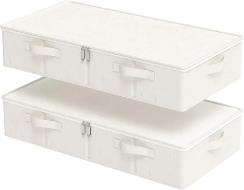 Vista 11 de Contenedor de almacenamiento debajo de la cama, contenedores plegables debajo de la cama, organizadores de armario con tapa para organizar ropa