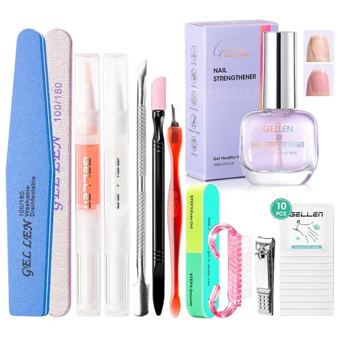 Vista 10 de Gellen Kit de cuidado de uñas con 10 herramientas de manicura: fortalecedor Aroma de flor de cerezo