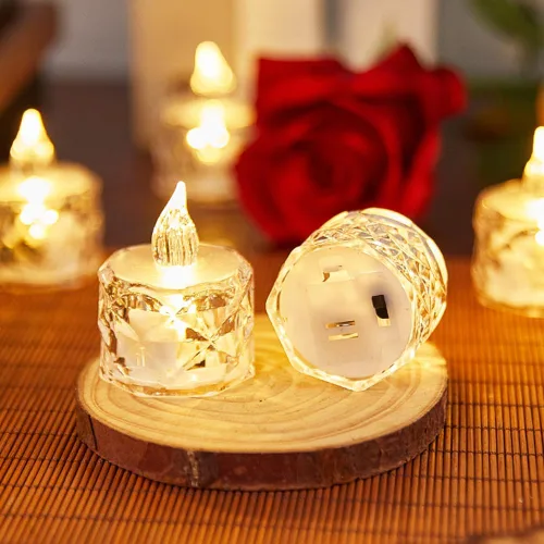 Vista 12 de Paquete de 12 velas de té LED sin llama, para decoración de Halloween, Navidad, hogar/boda, regalos de días festivos y luces decorativas