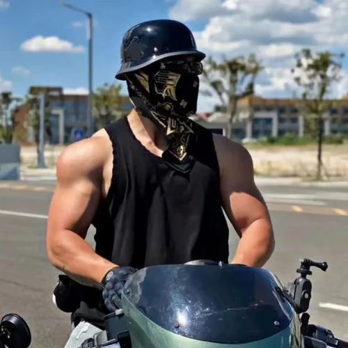 Vista 3 de Casco de motocicleta de estilo alemán con certificación DOT, casco retro de ABS ligero para adultos, casco de media cara estilo vintage