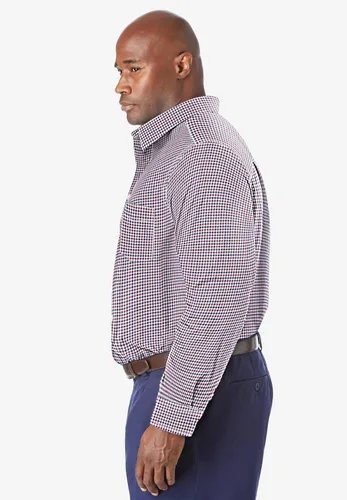 Vista 5 de KingSize Camisa de vestir de manga larga sin arrugas para hombre, talla grande y alta