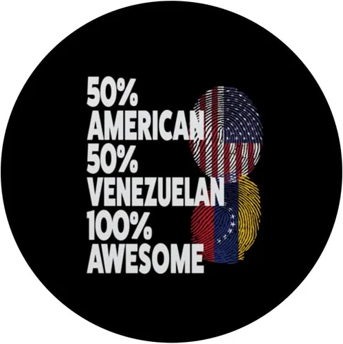 Vista 3 de 50% American 50% Venezuelan 100% Awesome Venezuela PopSockets Standard PopGrip