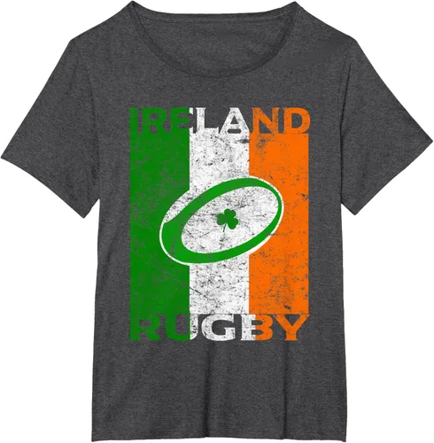 Vista 25 de Camiseta de rugby irlandés con la bandera de Irlanda, regalo vintage Negro