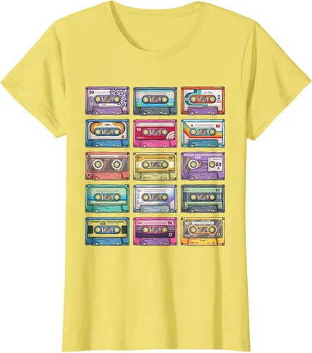 Vista 22 de Vintage Cassette Tapes Collection 80's 90's Music Mixtape T-Shirt Asphalt Grey