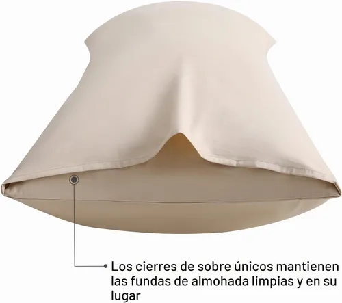 Vista 7 de Oubonun Funda de almohada corporal 100% algodón - 800 hilos/21x54, absorbente de humedad y transpirable, funda de almohada corporal de hotel premium