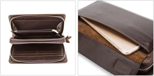 Vista 4 de TATSEN Billetera para hombre y hombre, para tarjetero de crédito, bolso de mano, monedero casual (color A, tamaño talla única)