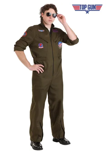 Vista 13 de Disfraz Deluxe Traje de Vuelo Top Gun para Hombre Multicolor