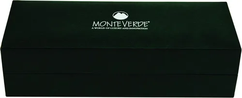 Vista 9 de Monteverde Invincia cromada, pluma estilográfica de fibra de carbono negra media (MV40065)
