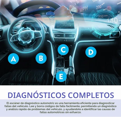 Vista 5 de Escáner OBD2, ELM327 V2.1 Herramienta de diagnóstico Bluetooth, lector universal de código de automóvil para Android iOS, monitor de datos