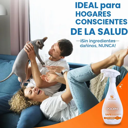 Vista 4 de POOPH Spray eliminador de olores para gatos, 32 onzas, paquete de 2