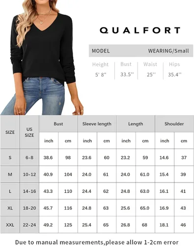 Vista 7 de QUALFORT Suéter de punto suave 100% algodón para mujer