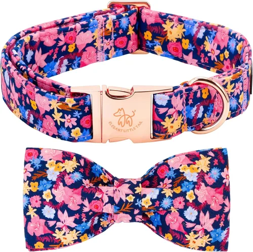 Vista 43 de Elegant little tail Independence - Collar patriótico para mascotas con pajarita para mascotas del 4 de julio de algodón suave para mascotas