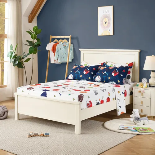 Vista 8 de Juego de edredón deportivo de 7 piezas para niños, suave y esponjoso, juego de ropa de cama de béisbol, tamaño individual con diseño de fútbol 3D