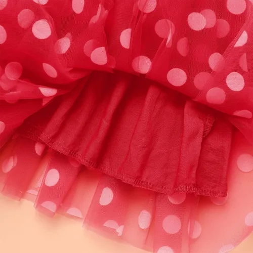 Vista 6 de IMEKIS Traje de cumpleaños para niñas bebés, vestido de lunares, diadema para Halloween, cosplay, sesión de fotos, 1-6T