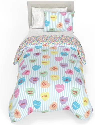 Vista 10 de Franco - Juego de edredón y sábanas supersuaves con funda para niños, 5 piezas, tamaño individual, Hello Kitty