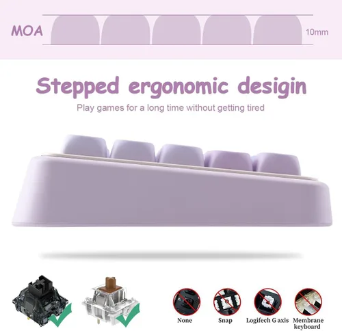 Vista 6 de Hyekit Teclas PBT, bonitas teclas Kawaii para teclados mecánicos Cherry MX 13