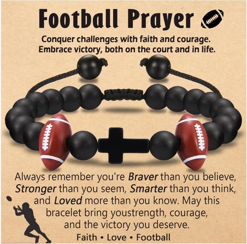 Vista 10 de Regalos de Baloncesto Fútbol Béisbol Fútbol Americano para Chicos Adolescentes, Pulseras para Chicos Ideas de Regalos para Cumpleaños/San