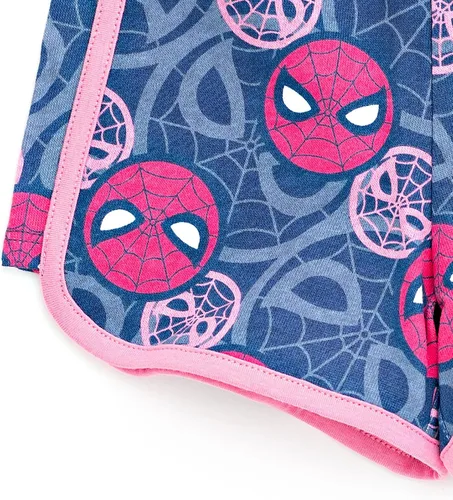 Vista 7 de Marvel Spider-Man Big Girls Cosplay Tank Top Dolphin Active y French Terry Shorts 14-16, Spider-man