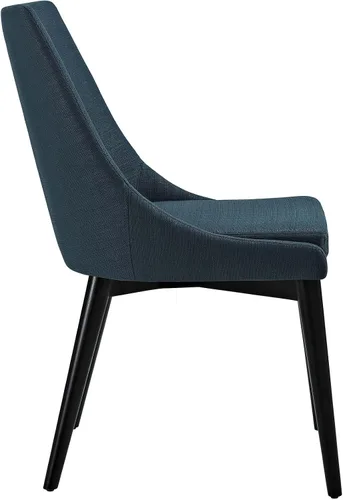 Vista 3 de Modway Viscount Mid-Century - Silla de cocina y comedor de tela tapizada moderna en color azul