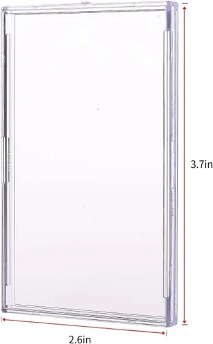 Vista 4 de Fundas para tarjetas coleccionables, 20 unidades, protectores de tarjetas de acrílico duro, ladrillo transparente + 5 soportes de exhibición